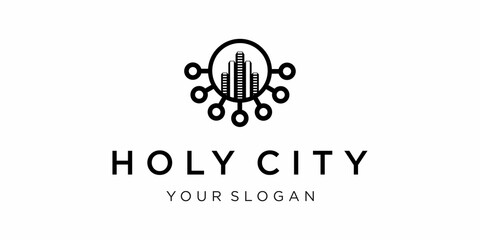 logo construction icon vector