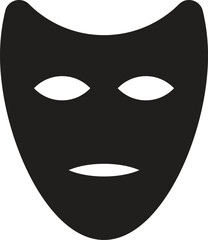 Theater mask icon isolated on white background . Mask icon . Vector illustration