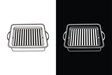 Grill BBQ vector icon design vector on White Background ,Vector Art Illustration on white background.