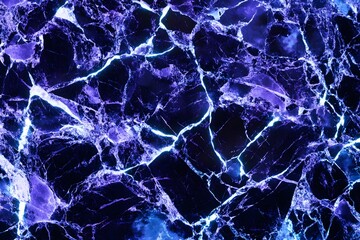 Futuristic marble design featuring metallic silver and electric blue veins modern interior digital art contemporary space abstract concept