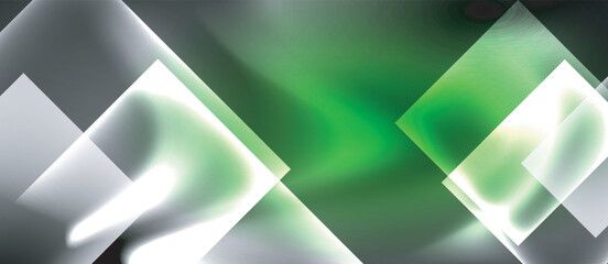 Obraz premium Dark neon colors with glass square shapes