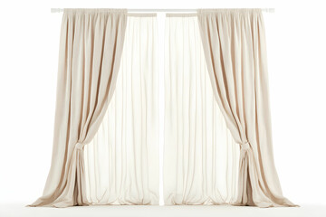 Light and Airy Sheer Curtains Draped Elegantly Around Bright Window Opening