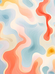Abstract and creative background with different shapes in pastel tones 