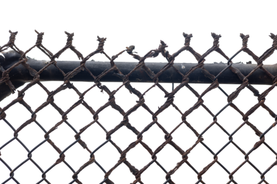 Rust Texture on Metal Fence - No Background Or Transparent Background