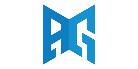 logo initials AG construction icon vector
