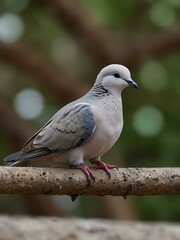 Obraz premium Happy dove on a blurry background.