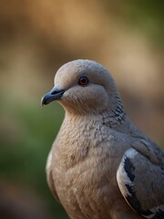 Fototapeta premium Happy dove on a blurry background.