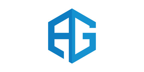 logo initials AG construction icon vector