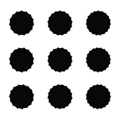 creative black Vector Y2K Shapes set collection