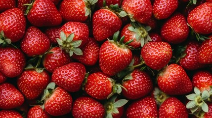 Close-up Macro Photography of Juicy Red Strawberries, Fruit, Food ,strawberry, macro