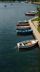 Obraz premium Harbor dock with boats.