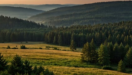 Harz landscape in Germany.