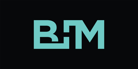 logo initials BHM construction icon vector