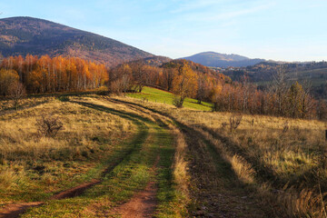 autumn landscape in the Owl Mountains