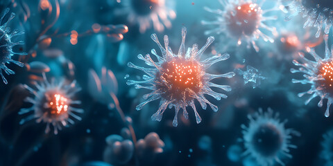 Obraz premium AI Enhanced Drug Inspired Artwork, Futuristic Medicine Theme, Microbial Life Abstract, Sci Fi Bio Art, Futuristic Health Concept Art
