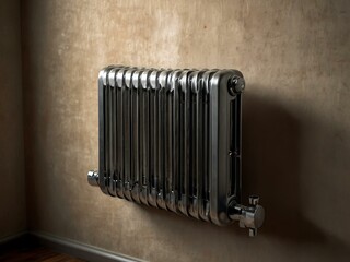Heating radiator emitting warm steam.