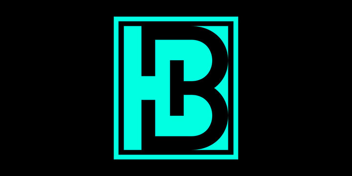 logo initials HB icon vector