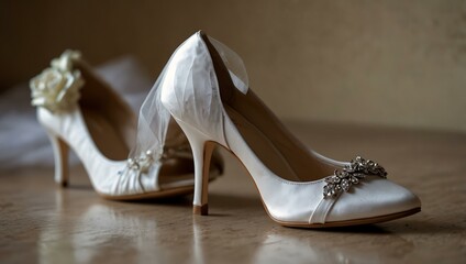 High heels for women on their wedding day.