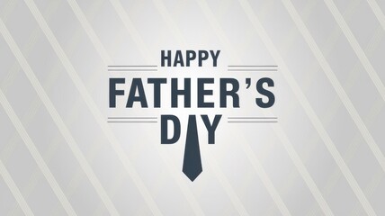 Stylish Father's Day Greeting: Modern Typography with Tie Graphic for Celebration Use