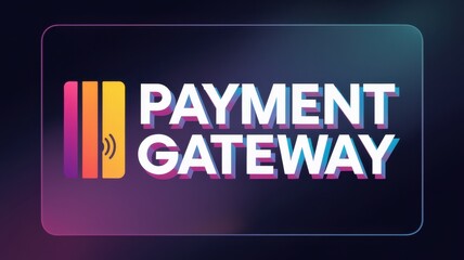 Obraz premium Modern Payment Gateway Graphic: A vibrant design featuring layered cards and digital elements, ideal for fintech and online commerce projects.
