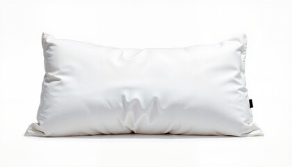 Isolated item on white background in the form of a white rectangular pillow
