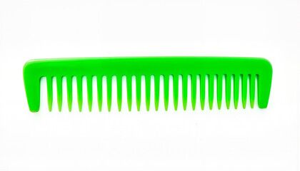 Isolated item on white background in the form of a green comb
