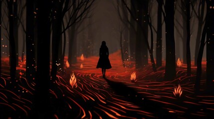 Fototapeta premium Cozy Night by the Fireplace with Family and Flames