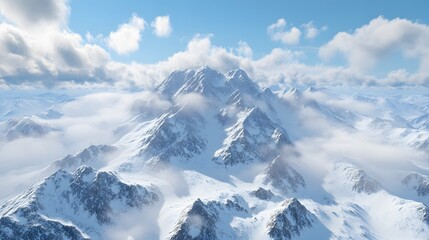 Obraz premium The snow-covered peaks of the Northern Alps in British Columbia, Canada