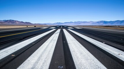 Fototapeta premium Runway to the Mountains.