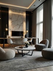 Interior design with a modern style.