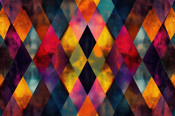 Fototapeta premium Vibrant Multicolor Woven Geometric Pattern