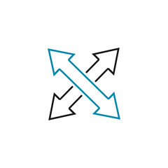 Transform and Deployment Icon image isolated on white background.