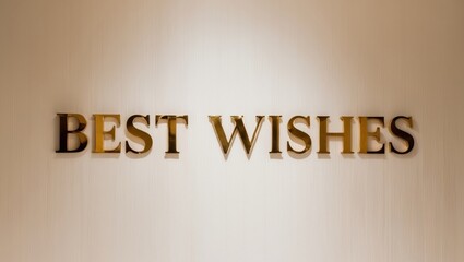 best wishes wished with golden lettering.