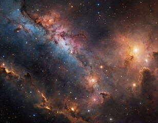 Fototapeta premium Space background with many stars