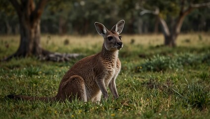 Kangaroo in nature.