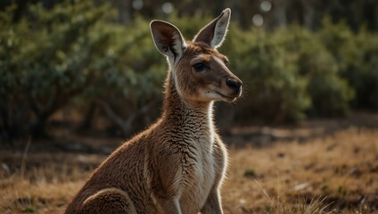 Obraz premium Kangaroo in nature.