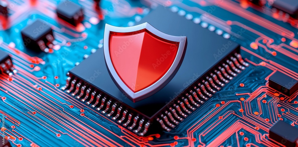 Poster protecting advanced digital systems with cyber intelligence and sovereignty in the modern age.