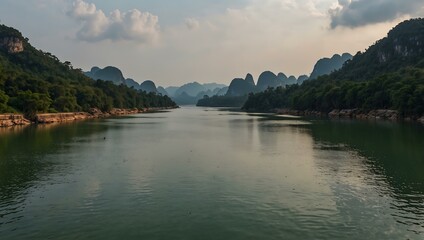 Khun Dan Prakarn Chon dam in Thailand.