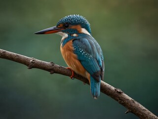 Obraz premium Kingfisher bird perched.