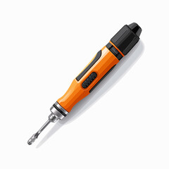 Professional Screwdriver Vector Illustration on White Background