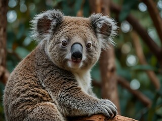 Obraz premium Koala resting in a tree.