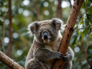 Obraz premium Koala resting in a tree.
