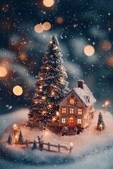 Fototapeta premium Christmas illustrations 