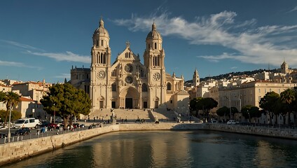 Fototapeta premium La Major cathedral in Marseille, France.