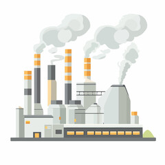 Obraz premium Modern Isolated Factory Design Vector Illustration