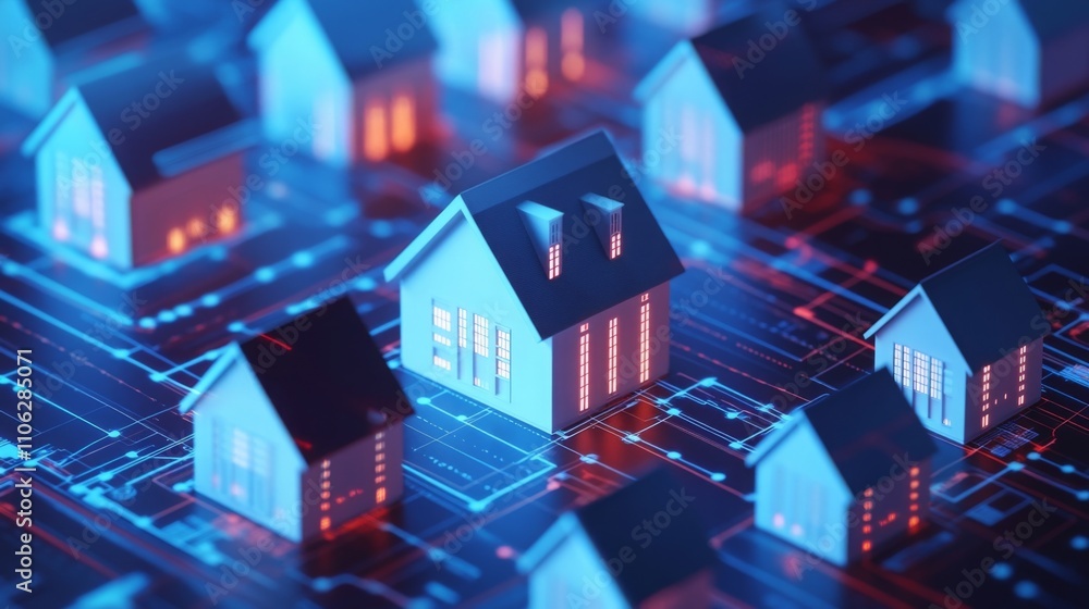 Aufkleber this visual representation highlights the integration of artificial intelligence in real estate.