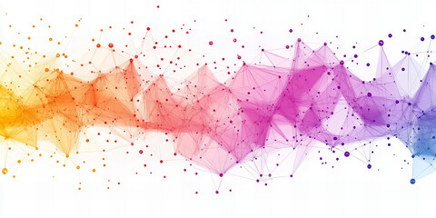 Vibrant polygonal abstract background with colorful geometric patterns, gradient mesh, and dynamic layers for technology, presentations, and creative projects