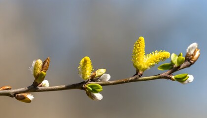 Blooming yellow flowers in spring, nature's beauty captured like a painting.