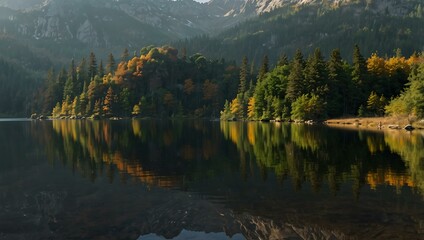 Fototapeta premium Lakeside reflections.