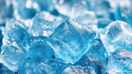 Obraz premium ice, frozen water in blue and white tones